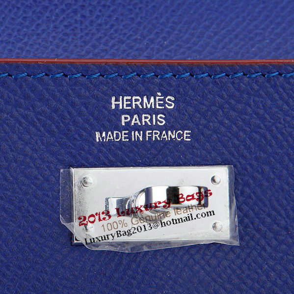 Hermes Kelly Original Saffiano Leather Bi-Fold Wallet A708 RoyalBlue Hermes Kelly Original Saffiano Leather Bi-Fold Wallet A708 RoyalBlue