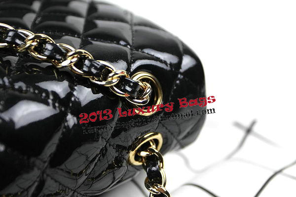 Chanel 2.55 Series Bags Black Original Patent Leather A1112 Gold Chanel 2.55 Series Bags Black Original Patent Leather A1112 Gold