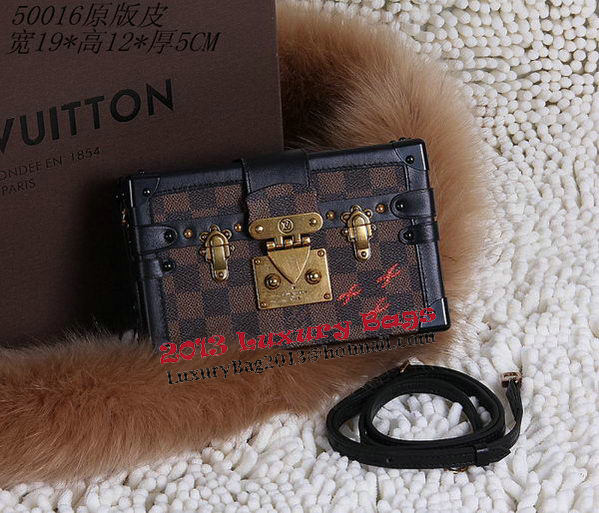 Louis Vuitton Petite Malle Damier Ebene Canvas Bag N41003 Louis Vuitton Petite Malle Damier Ebene Canvas Bag N41003