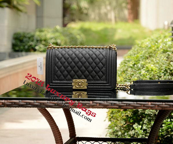 Boy Chanel Flap Shoulder Bags Black Cannage Pattern Leather A67086 Brass Boy Chanel Flap Shoulder Bags Black Cannage Pattern Leather A67086 Brass