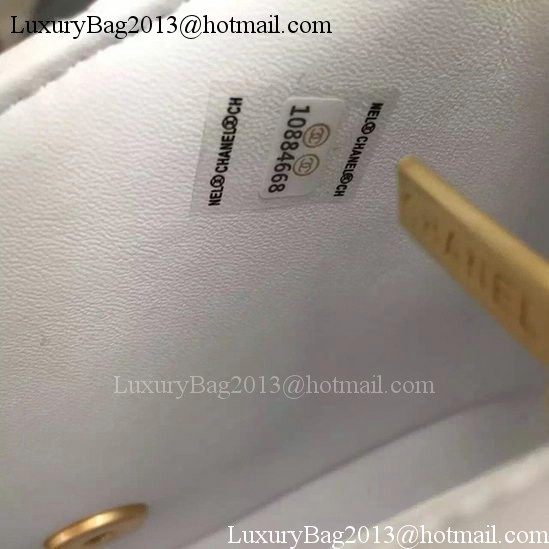 Chanel Classic mini Flap Bag White Sheepskin Leather A67350 Gold Chanel Classic mini Flap Bag White Sheepskin Leather A67350 Gold
