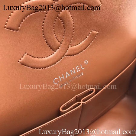 Chanel 2.55 Series Flap Bags Brown Original Sheepskin A1112 Silver Chanel 2.55 Series Flap Bags Brown Original Sheepskin A1112 Silver