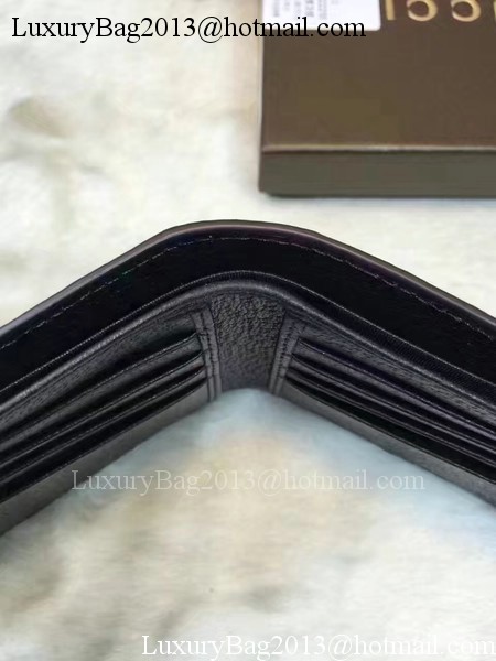 Gucci Calfskin Leather Bi-fold Wallet 308726 Black Gucci Calfskin Leather Bi-fold Wallet 308726 Black