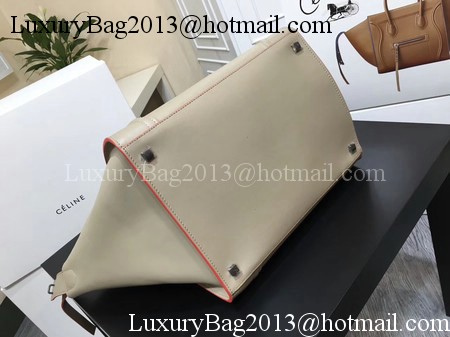 Celine Luggage Phantom Tote Bag Calfskin Leather CT3372 Grey&Orange Celine Luggage Phantom Tote Bag Calfskin Leather CT3372 Grey&Orange