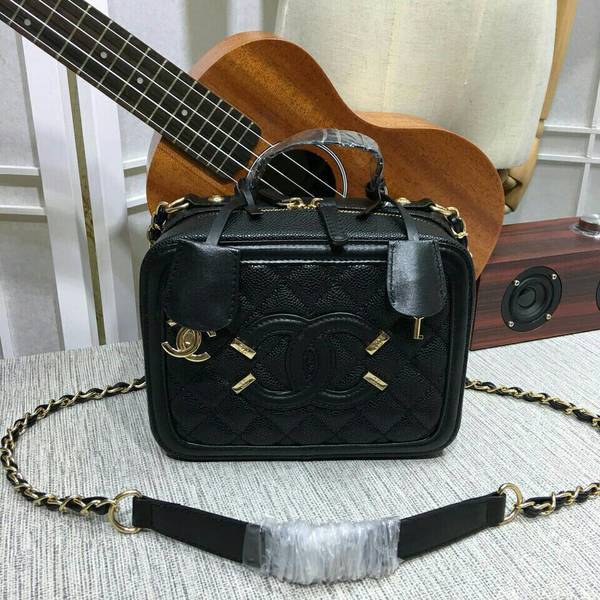 Chanel Calfskin Leather Mini Shoulder Bag 6070 Black Chanel Calfskin Leather Mini Shoulder Bag 6070 Black