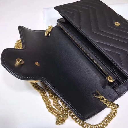 Gucci GG Marmont Matelasse mini Bag 474575 Black Gucci GG Marmont Matelasse mini Bag 474575 Black