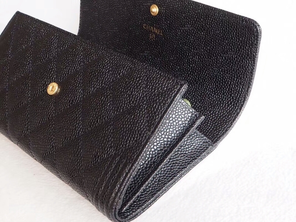 Chanel Boy Matelasse Long Wallet Calfskin Leather CHA5264 Black Chanel Boy Matelasse Long Wallet Calfskin Leather CHA5264 Black