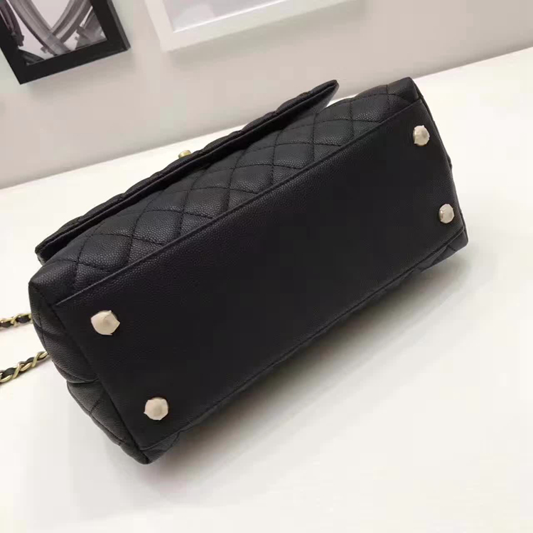 Chanel Classic Red Top Handle Bag Original Leather A92991 black Gold chain Chanel Classic Red Top Handle Bag Original Leather A92991 black Gold chain