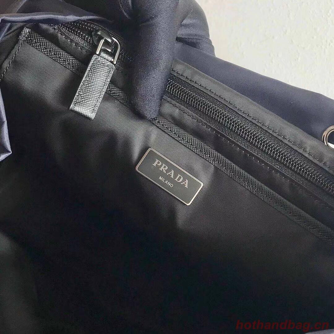 Prada Re-Nylon backpack 1BZ811 black&grey Prada Re-Nylon backpack 1BZ811 black&grey