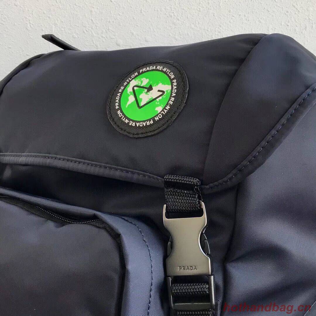 Prada Re-Nylon backpack 2VZ135 black&green Prada Re-Nylon backpack 2VZ135 black&green