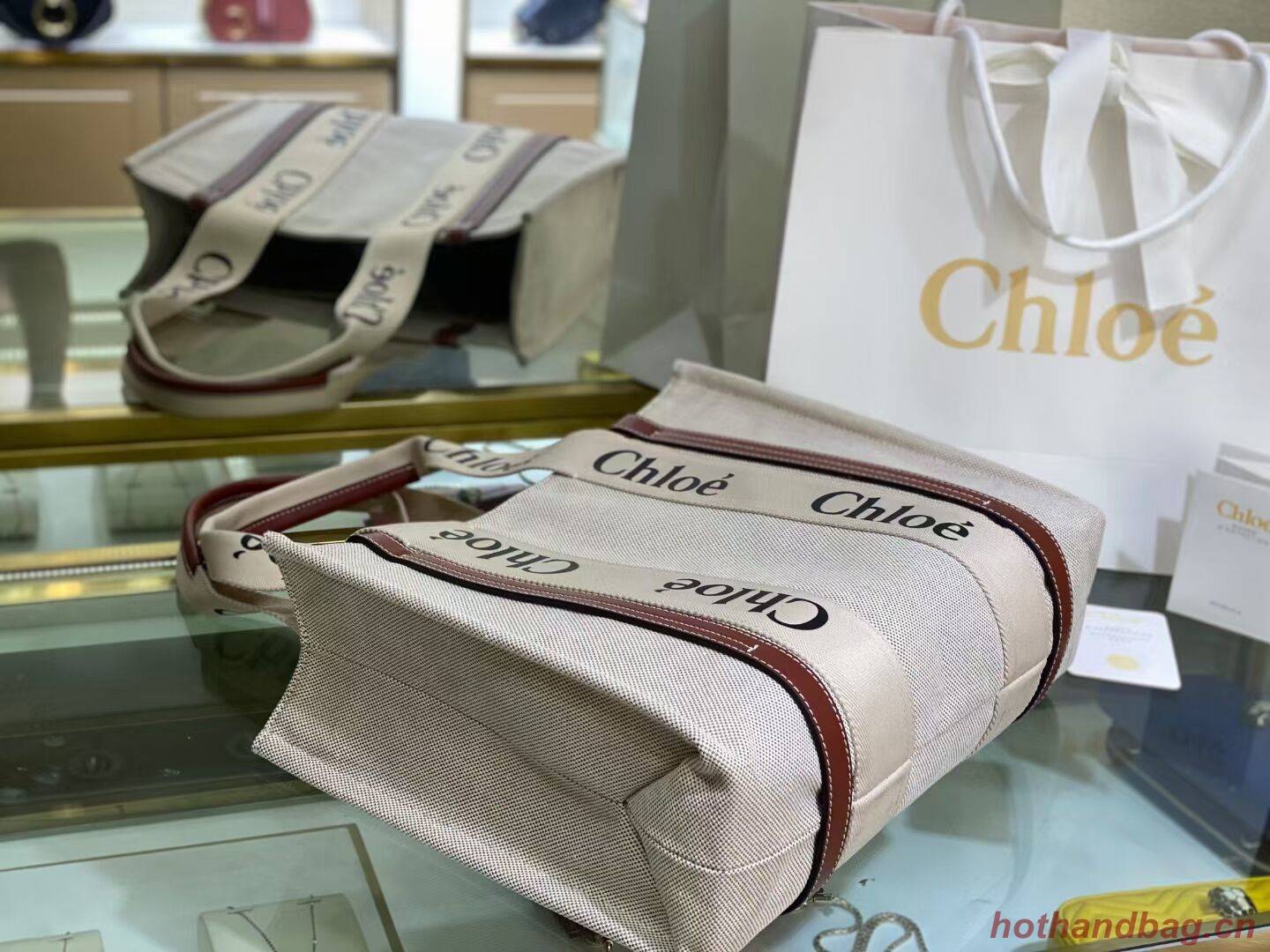 Chloe Cloth & leather 6C026 brown Chloe Cloth & leather 6C026 brown