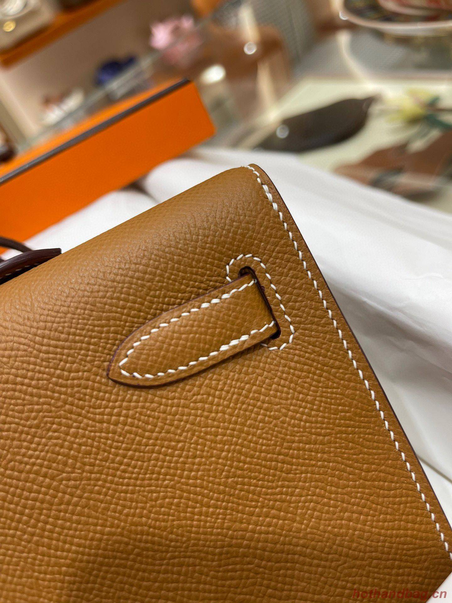 Hermes Kelly 31cm Clutch Original Epsom Leather KL31 Brown Hermes Kelly 31cm Clutch Original Epsom Leather KL31 Brown