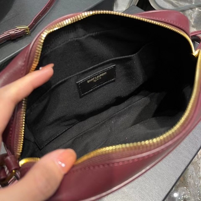 Yves Saint Laurent LOU CAMERA BAG IN QUILTED LEATHER 81000 ROUGE LEGION