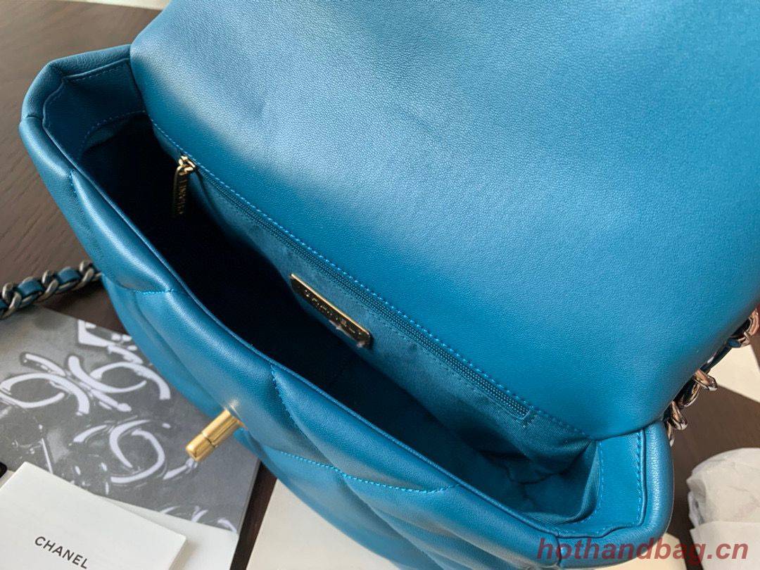 CHANEL Original Lambskin 19 Flap Bag AS1160 AS1161 Dark Blue CHANEL Original Lambskin 19 Flap Bag AS1160 AS1161 Dark Blue
