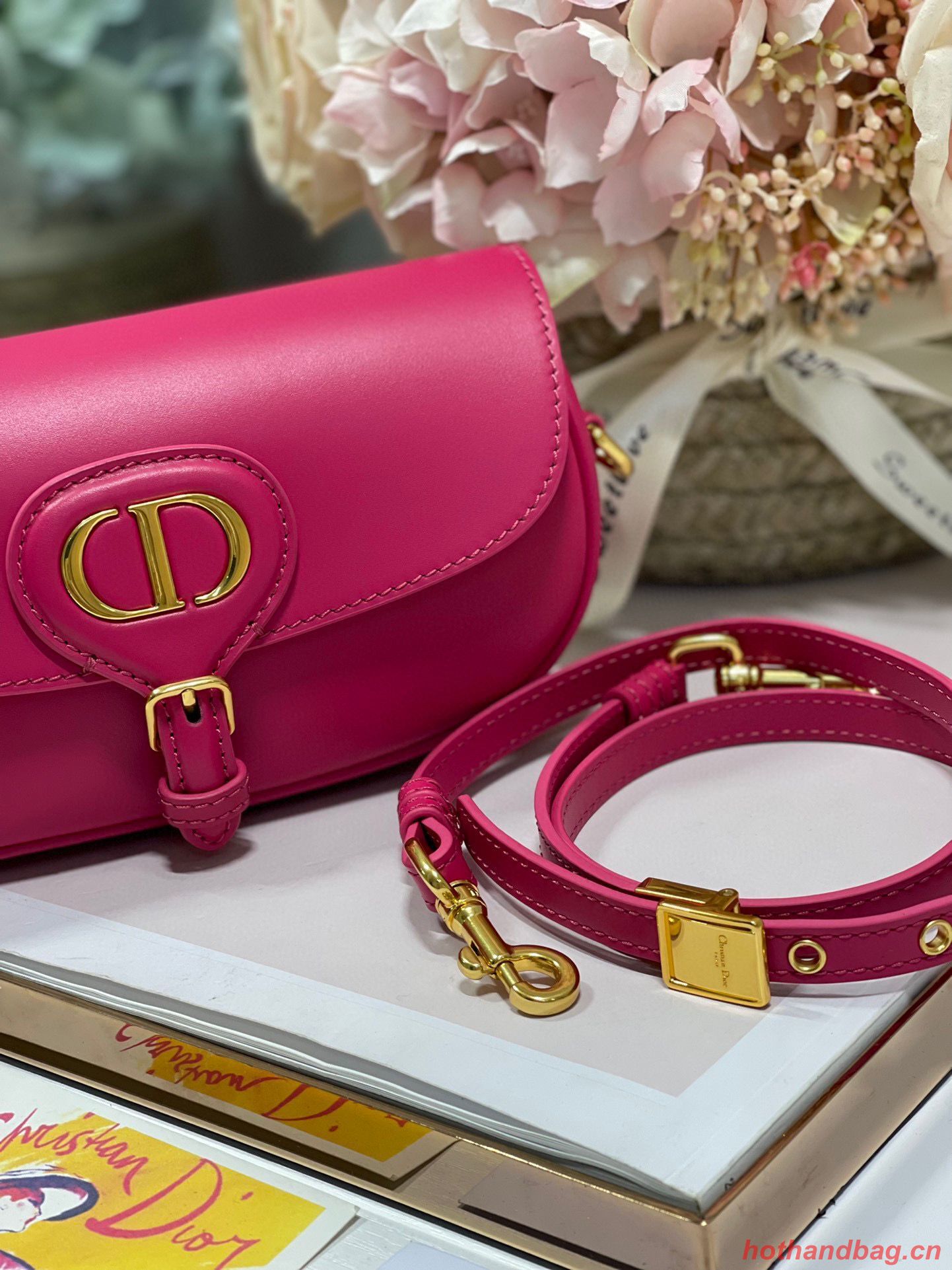 DIOR BOBBY EAST-WEST BAG Box Calfskin M9317S Rose DIOR BOBBY EAST-WEST BAG Box Calfskin M9317S Rose