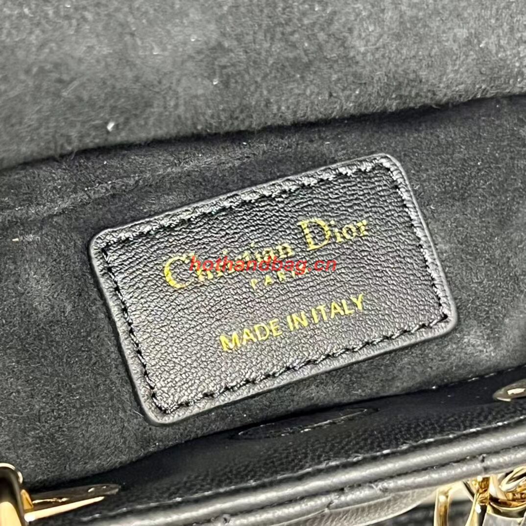 DIOR MICRO LADY D-JOY BAG Cannage Lambskin S0910 black DIOR MICRO LADY D-JOY BAG Cannage Lambskin S0910 black