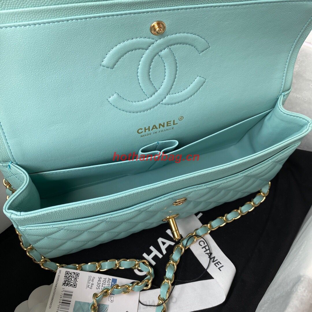Chanel 2.55 Series Flap Bag Original Caviar Leather Y01295 A01112 Blue Gold-Tone hardware Chanel 2.55 Series Flap Bag Original Caviar Leather Y01295 A01112 Blue Gold-Tone hardware