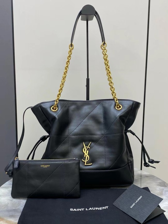 SAINT LAURENT JAMIE SHOPPING SMALL IN LAMBSKIN 833948 BLACK