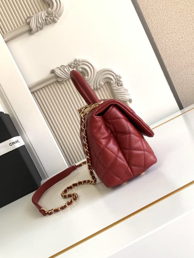 Chanel MINI FLAP BAG WITH TOP HANDLE AS2215-12