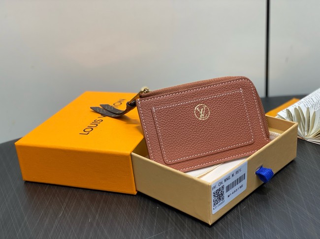 Louis Vuitton NEW Low Key Zipped Card Holder M14550 Cognac Brown