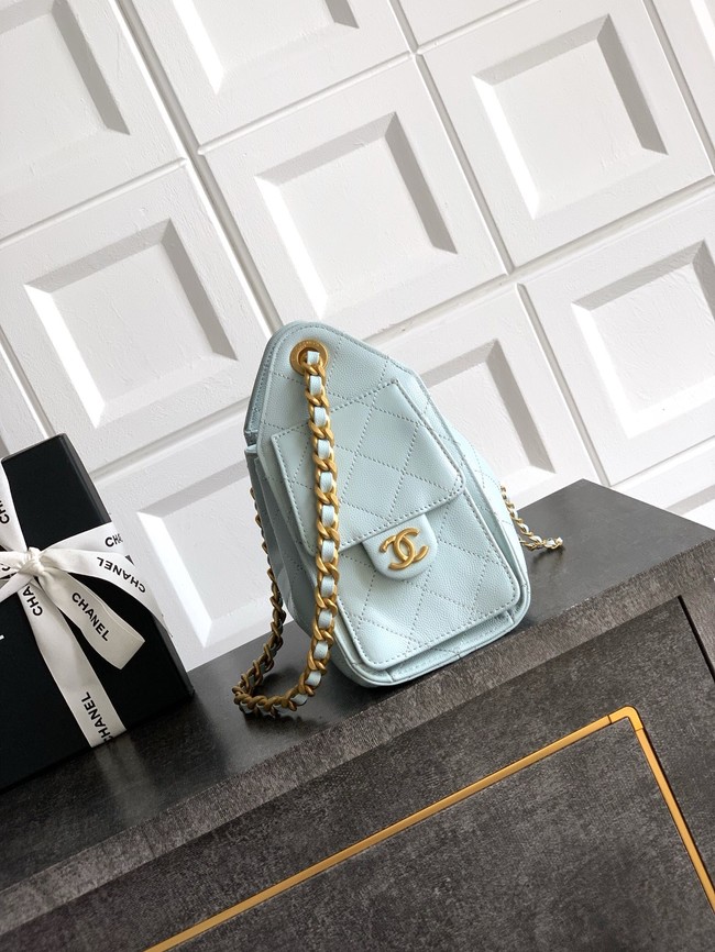 CHANEL 25 MINI HANDBAG AS5631 light blue