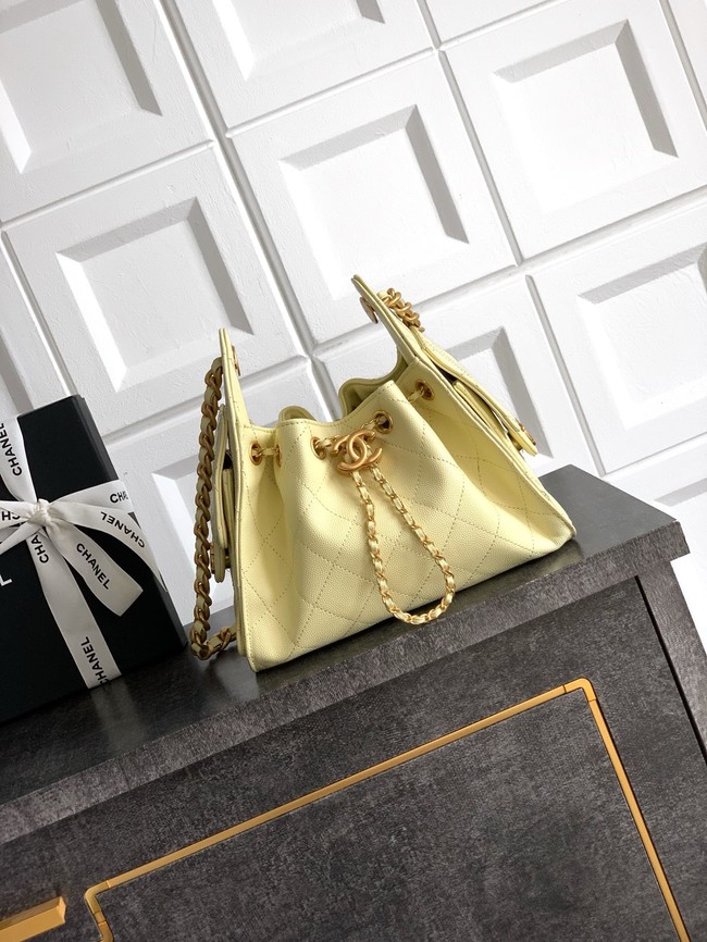 CHANEL 25 MINI HANDBAG AS5631 light yellow