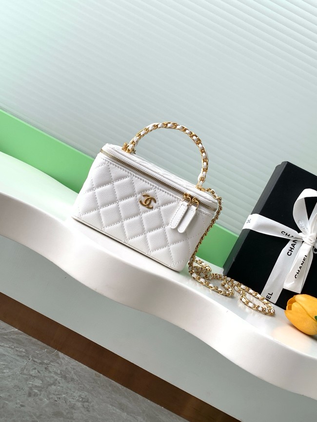 CHANEL Classic Small Vanity with Chain AP4799 white