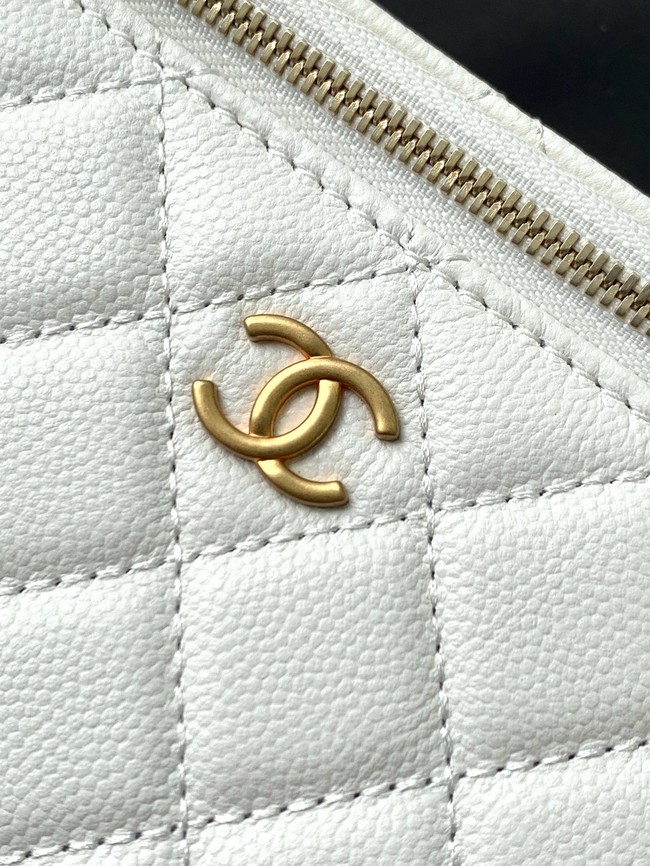 CHANEL Classic Small Vanity with Chain AP4799 white