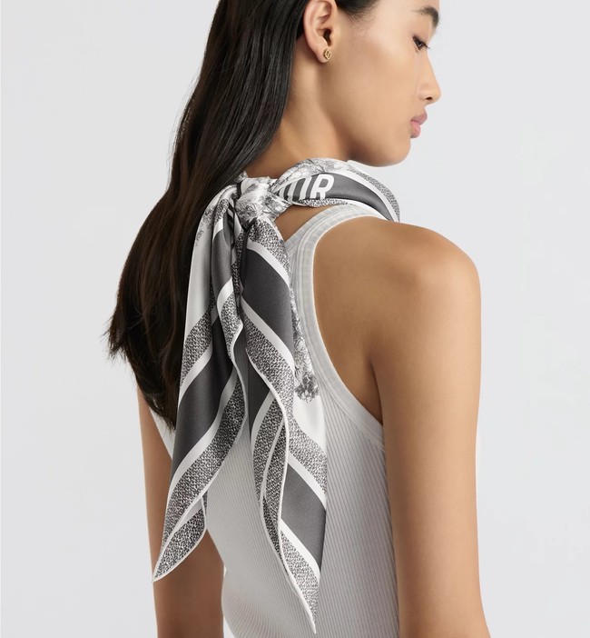 Dior 90 Square Scarf Silk Twill KY149