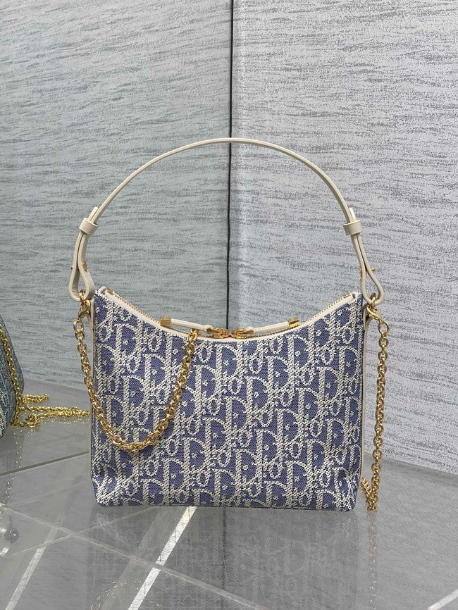 30 Montaigne Diorling Mini Bag with Chain Dior Oblique Jacquard S4309U GRAY 