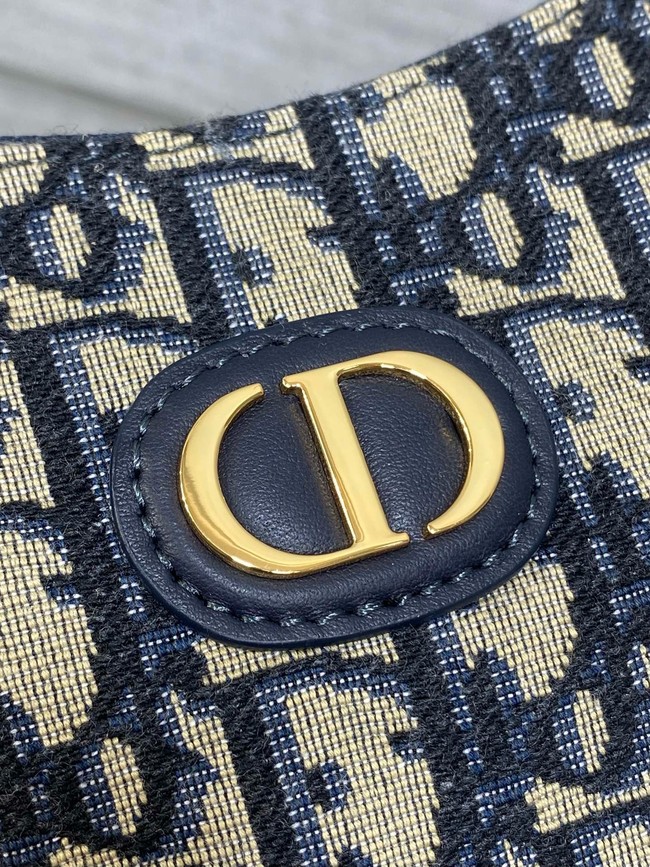 30 Montaigne Diorling Mini Bag with Chain Dior Oblique Jacquard S4309U Blue