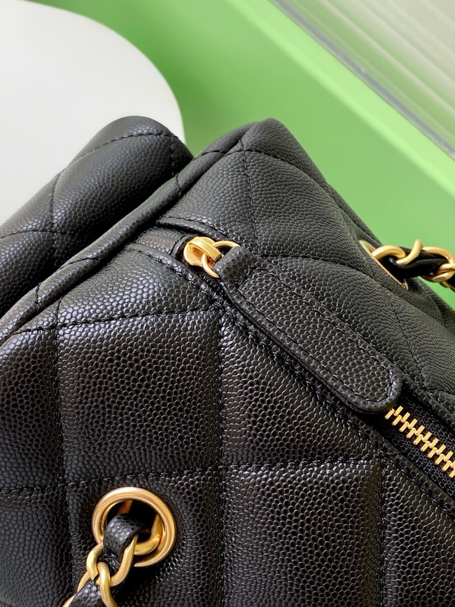 CHANEL Small Bowling Bag  Grained Calfskin AS5791 black