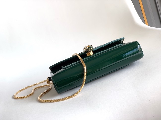 Bvlgari Serpenti Forever leather crossbody bag 289688 Dark green
