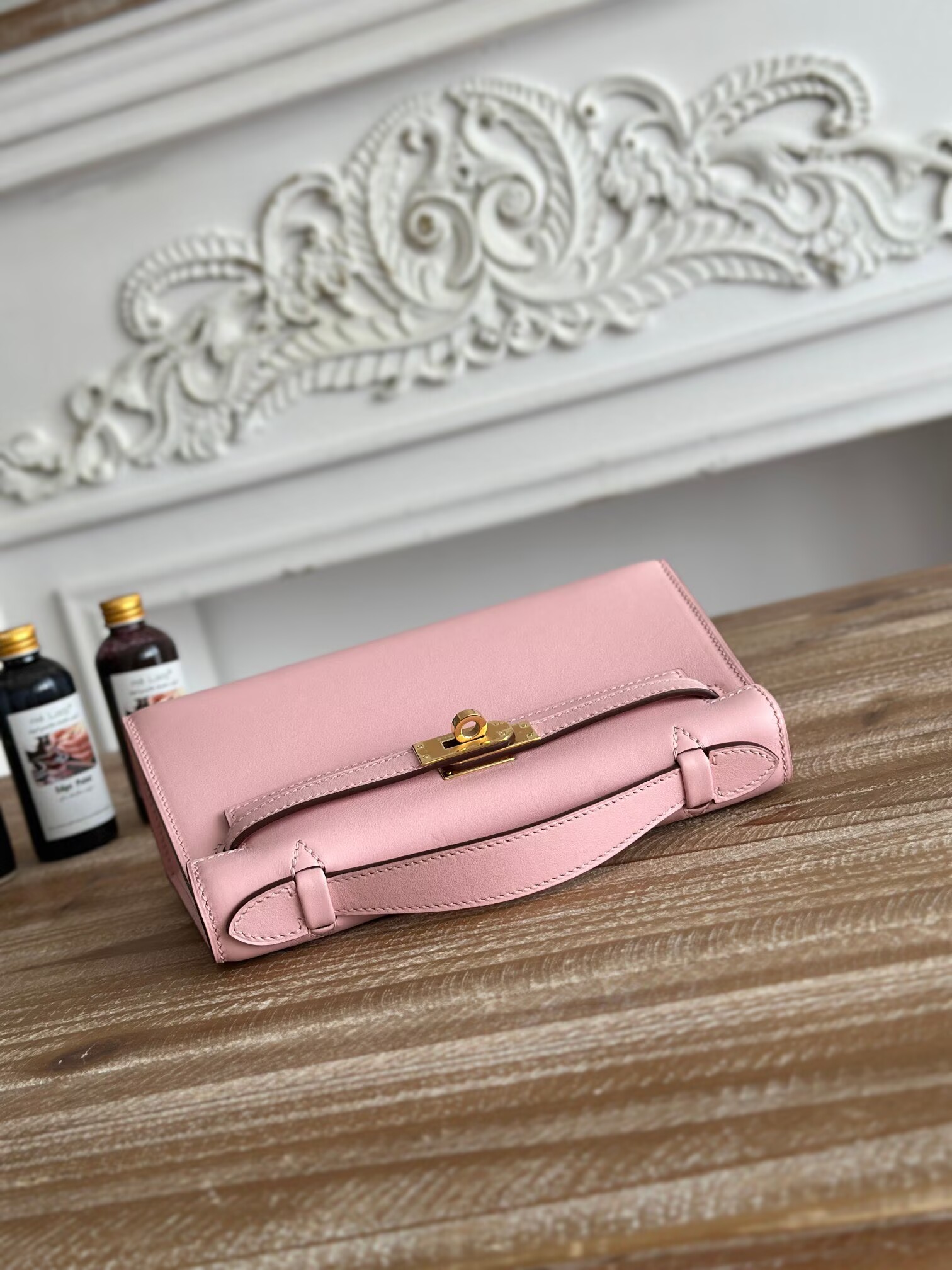 Hermes Original Swift Leather Mini Kelly K22CM H23560 Light Pink