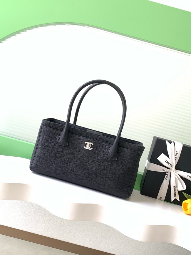 CHANEL Medium Tote Bag AS2156 black&Silver-Tone Metal