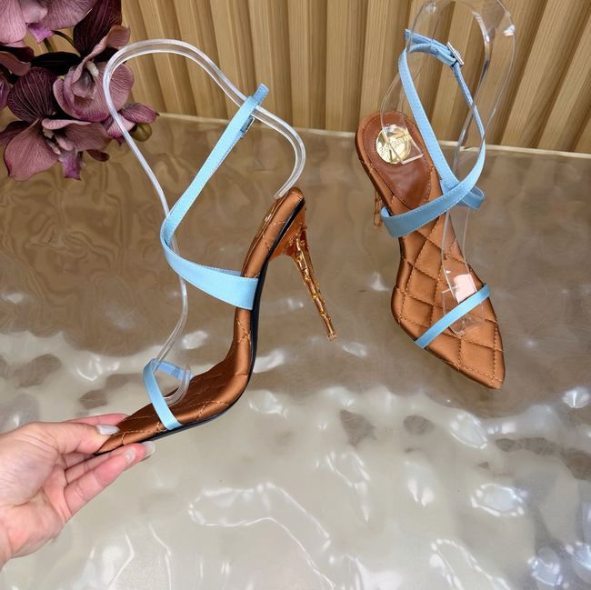 Saint Laurent in satin crepe and rhinestones Heel 10CM 69014-2 Saint Laurent in satin crepe and rhinestones Heel 10CM 69014-2