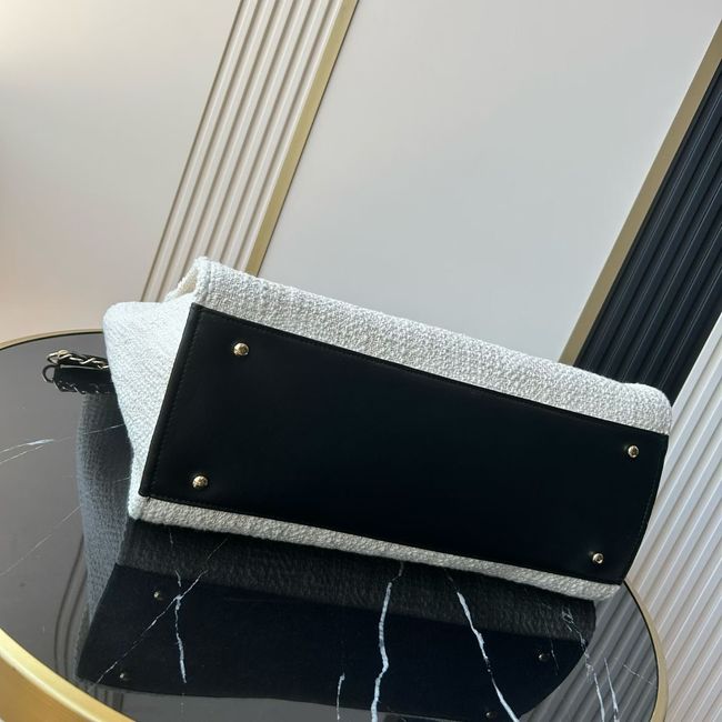 CHANEL Shopping Bag AS3251 white&black