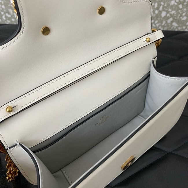 VALENTINO LOCO VLOGO SIGNATURE Small Leather bag WB0K53 ivory