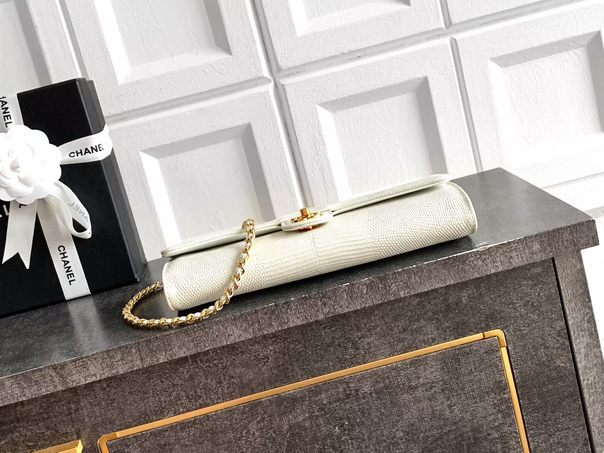 Chanel 26A Original Leather CC Handbag A6430 White