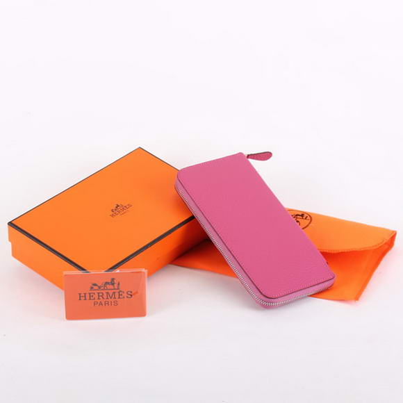 Hermes Togo Leather Perforated Zippy Wallet 9032 Roseo Hermes Togo Leather Perforated Zippy Wallet 9032 Roseo