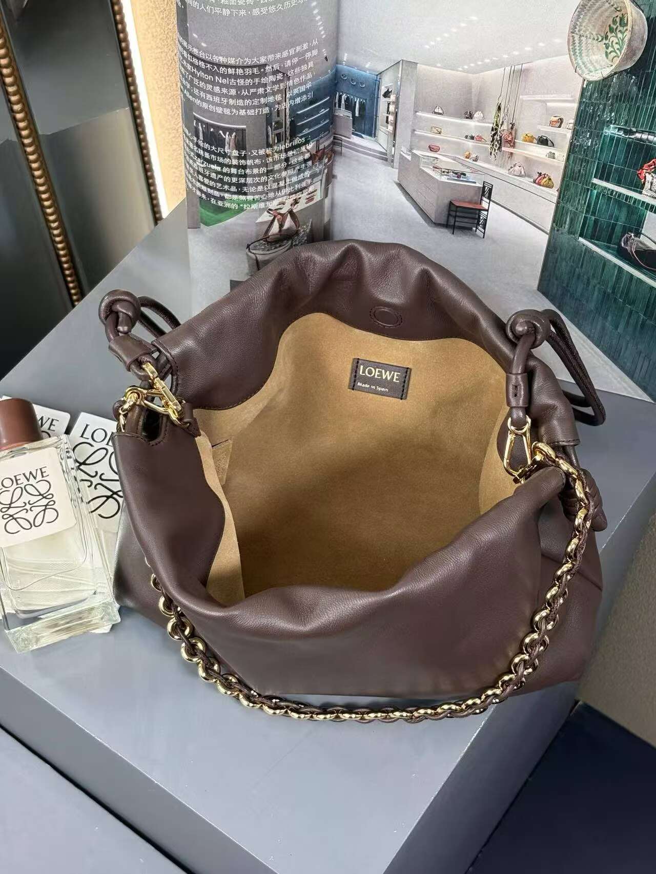 Loewe Napa Lamb Leather Flamenco Purse 80696 dark brown Loewe Napa Lamb Leather Flamenco Purse 80696 dark brown