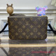 M69203 Double Zip Pochette Monogram Canvas