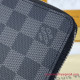 N63095 Zippy Wallet Vertical Damier Graphite Canvas