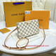 N60460 Double Zip Pochette Damier Azur Canvas
