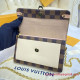 N60237 VAVIN CHAIN WALLET Damier Ebène Canvas (Cream)