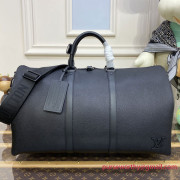 M21420 Keepall Bandoulière 50 LV Aerogram (Black)